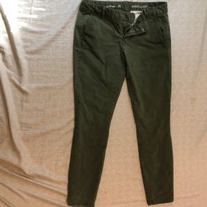Olive green skinny khaki pants